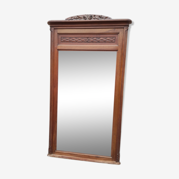 Miroir de cheminée en bois