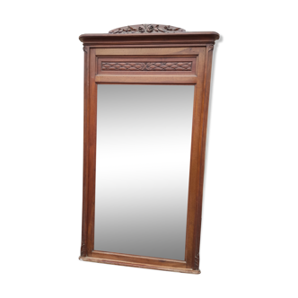 Miroir de cheminée en bois