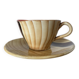 Wooden imitation cup and saucer set