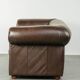 Luxury brown smooth cow leather Chesterfield sofa with an English look