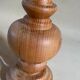 Wooden lamp foot turned vintage 1970