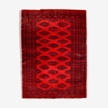 Vintage afghan Ersari handmade carpet 122cm x 179cm 1970s, 1C655