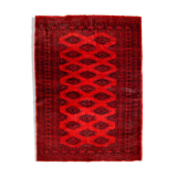 Vintage afghan Ersari handmade carpet 122cm x 179cm 1970s, 1C655