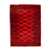 Vintage afghan Ersari handmade carpet 122cm x 179cm 1970s, 1C655