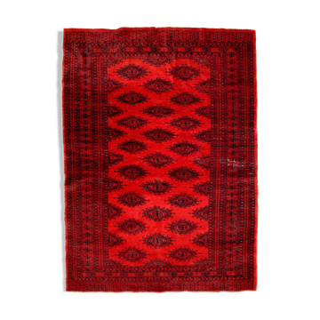 Vintage afghan Ersari handmade carpet 122cm x 179cm 1970s, 1C655