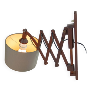 lampe potence accordéon - teck