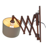 Scandinavian teak accordion lamp from the 1960s.