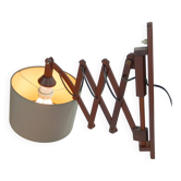 Scandinavian teak accordion lamp from the 1960s.