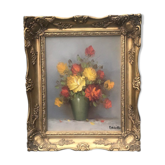 Peinture bouquet champêtre