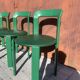 6 Bruno Rey Kush & co Green Stackable Chairs Circa 1970