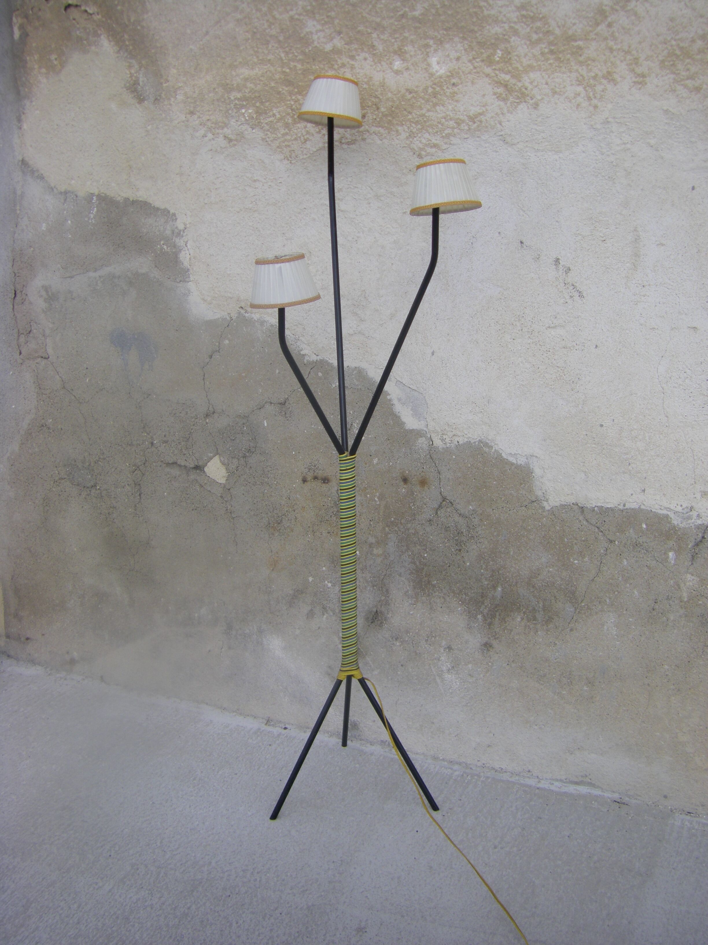 Vintage tripod floor lamp