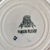 Gien dessert plates with flower basket