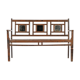 Wooden bench with 3 mirrors