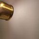 Two beautiful perforated brass hanging lamps, Danish and from the 1980s.