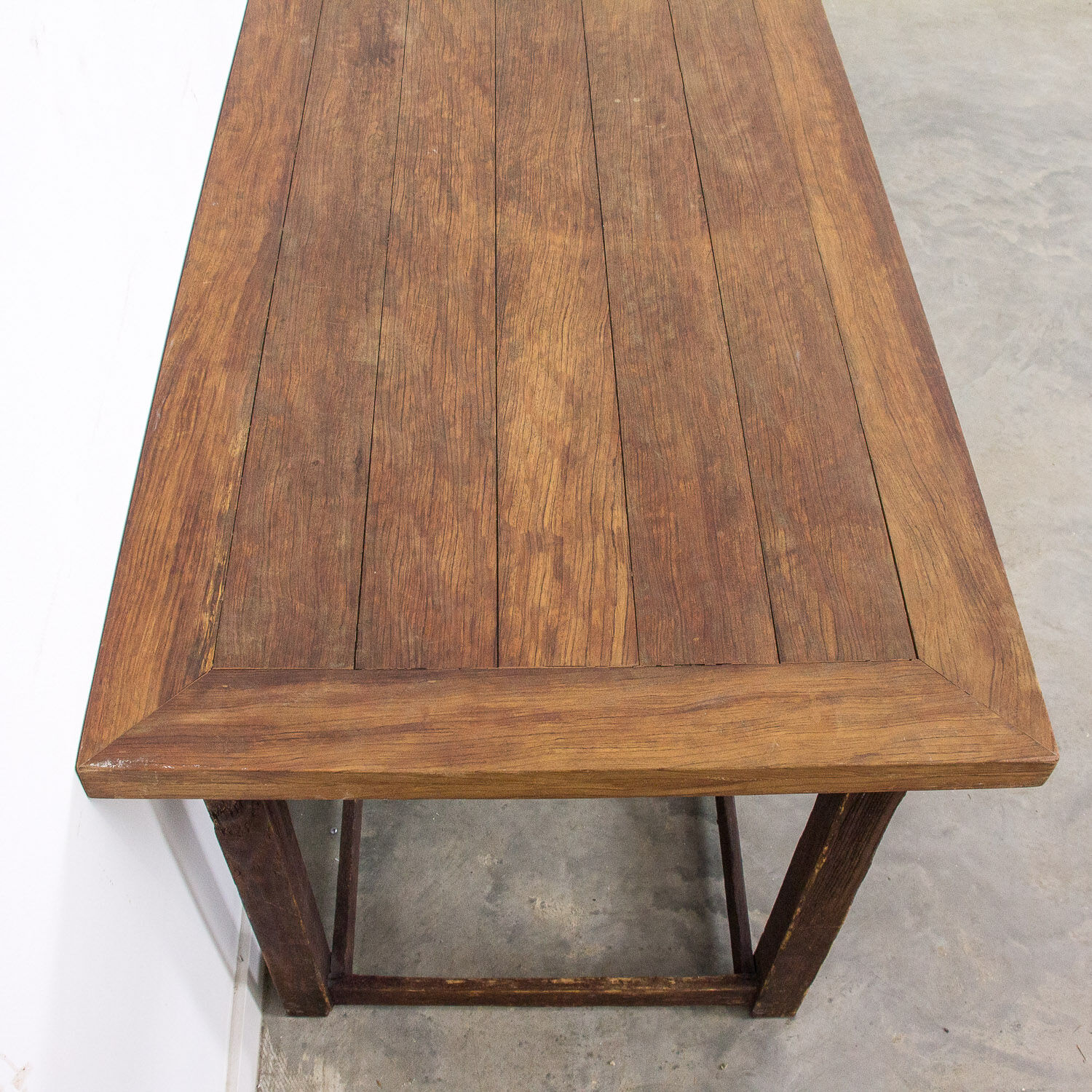 Vintage wooden table factory desk