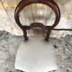 Louis XV style chair in cherry wood and fabric