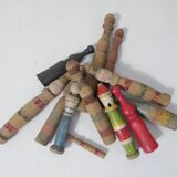 Old wooden bowling game