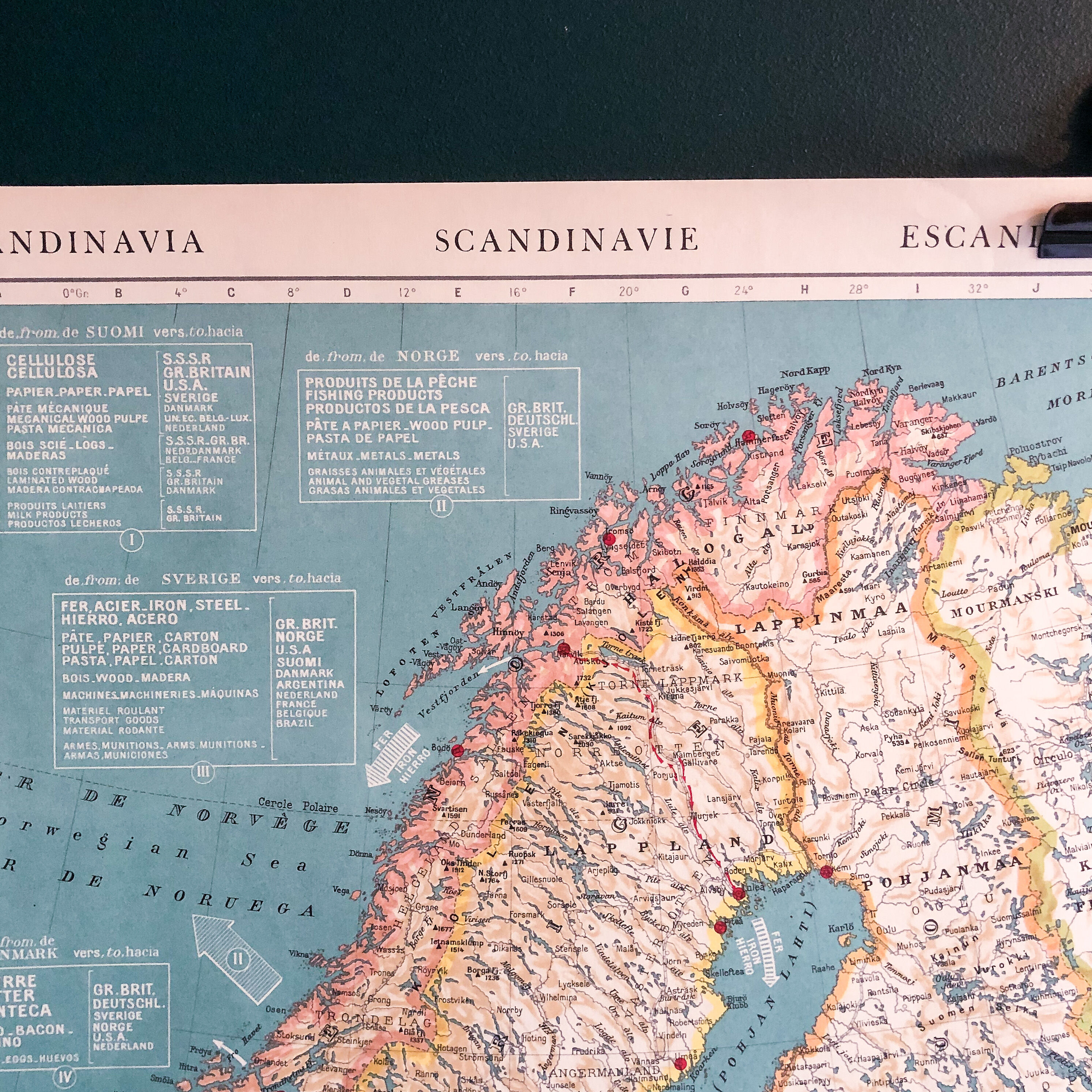 Map 1950 Scandinavia