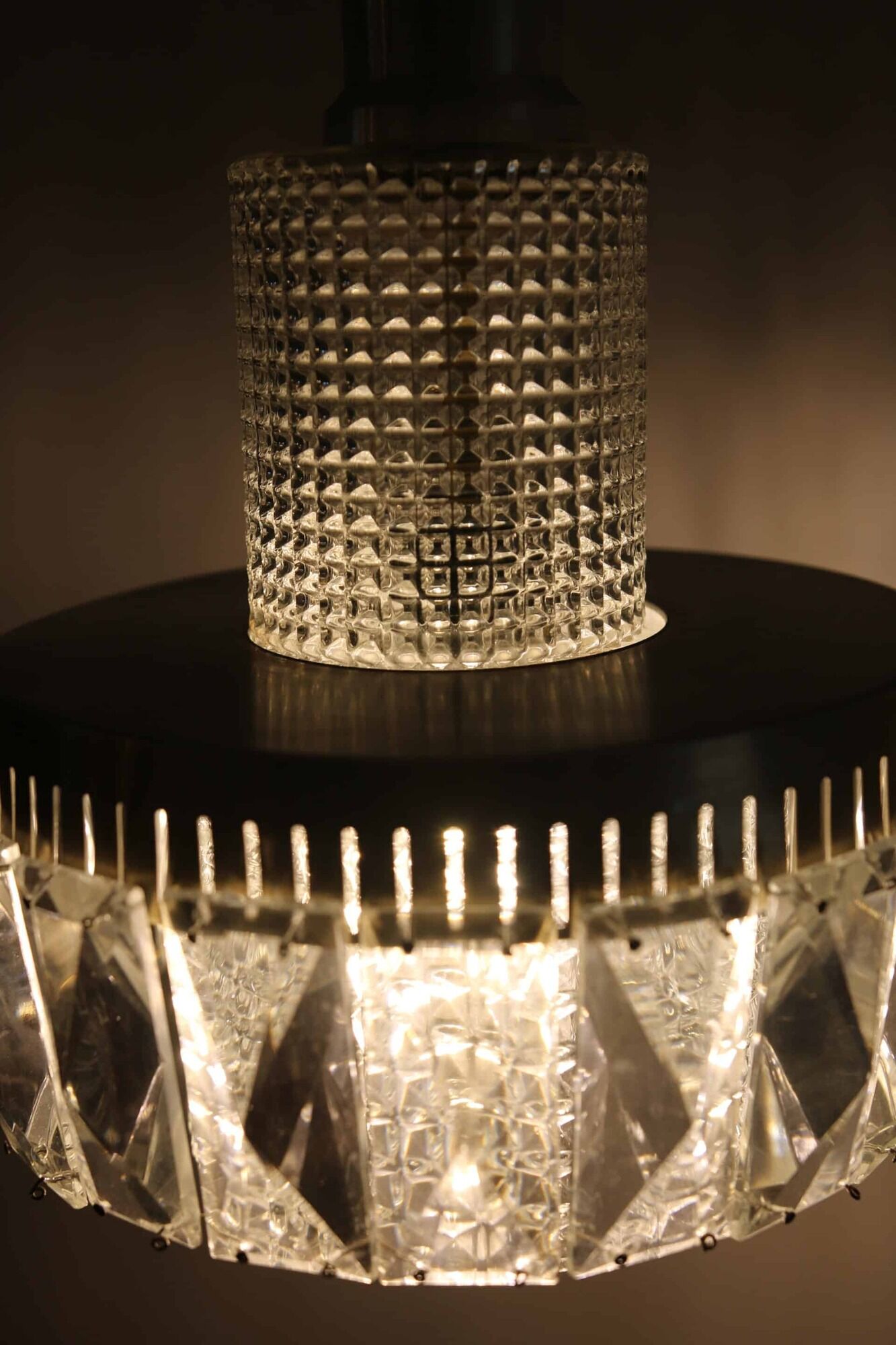 Mid-century chandelier with pendants