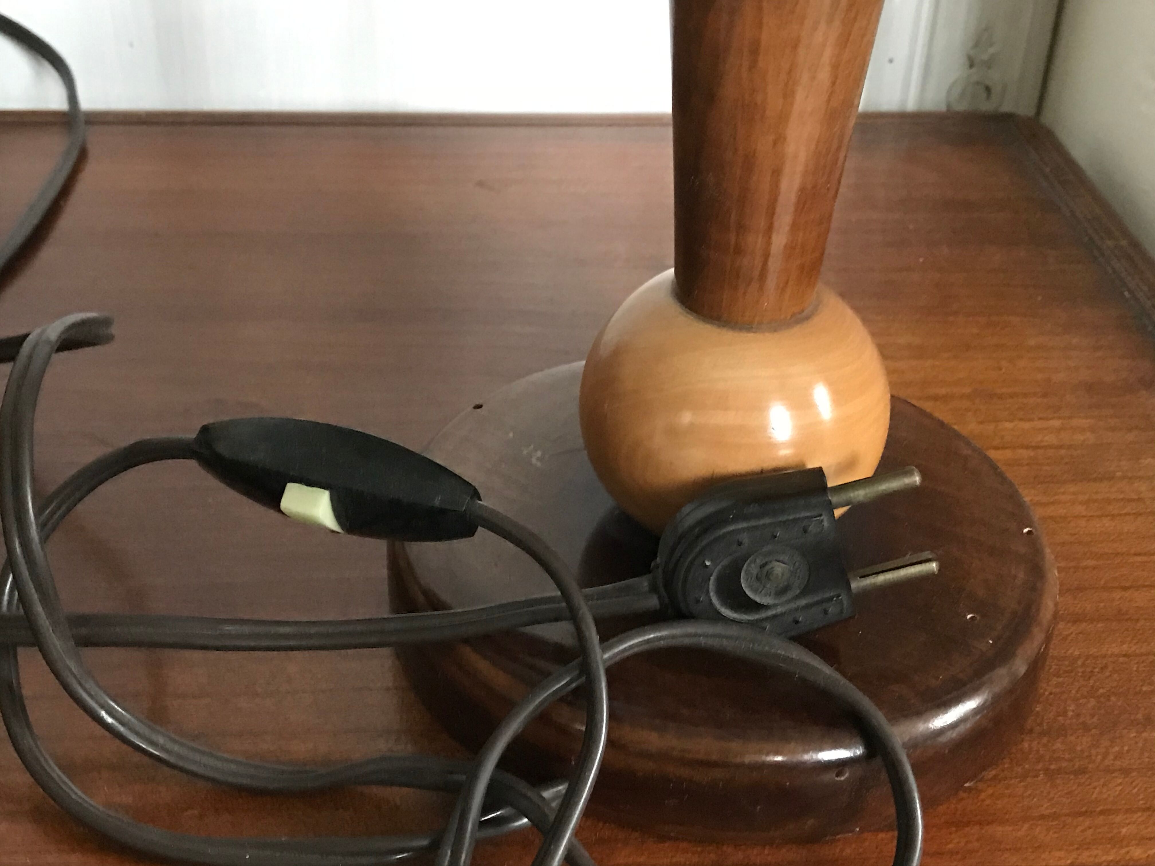 Art deco wooden lamp