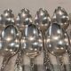 12 silver plated soup spoons by goldsmith Ravinet Denfert art nouveau