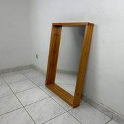 Miroir scandinave vintage en bois de pin