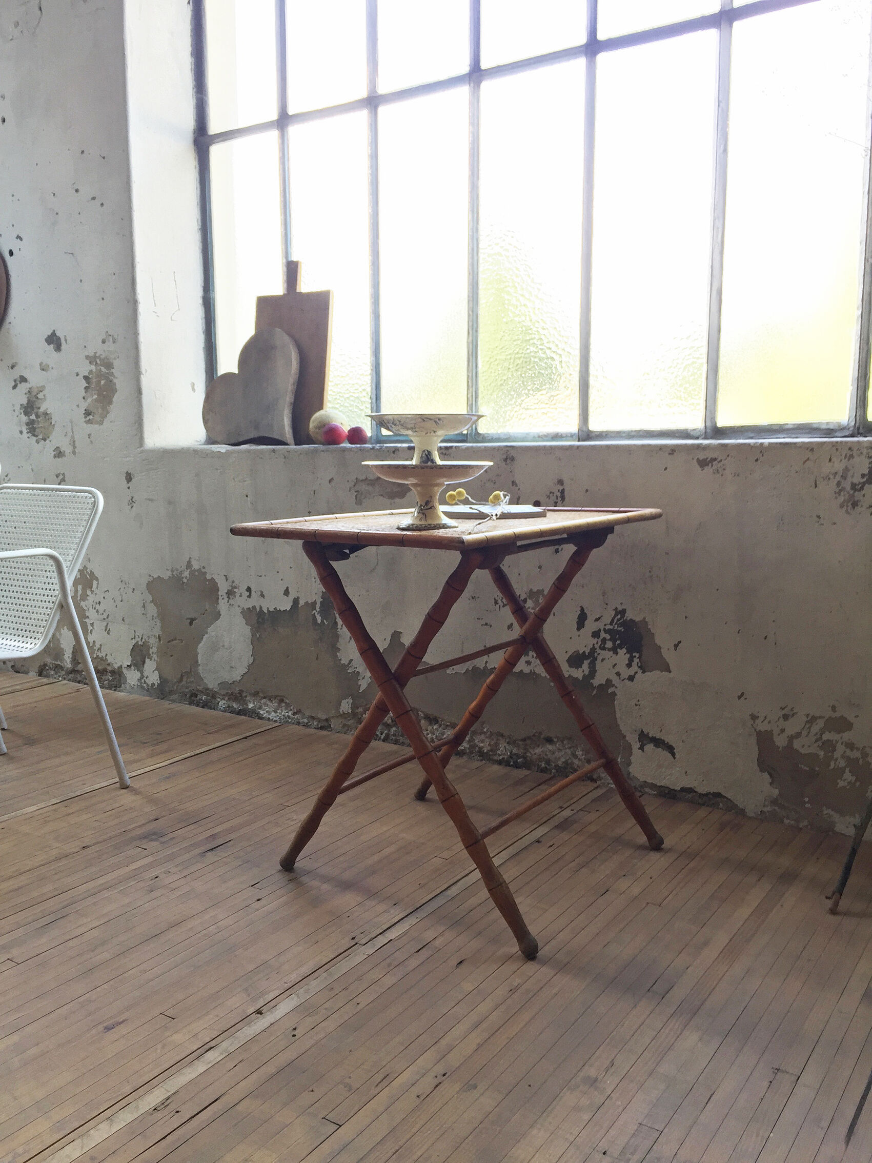 Bamboo imitation folding table