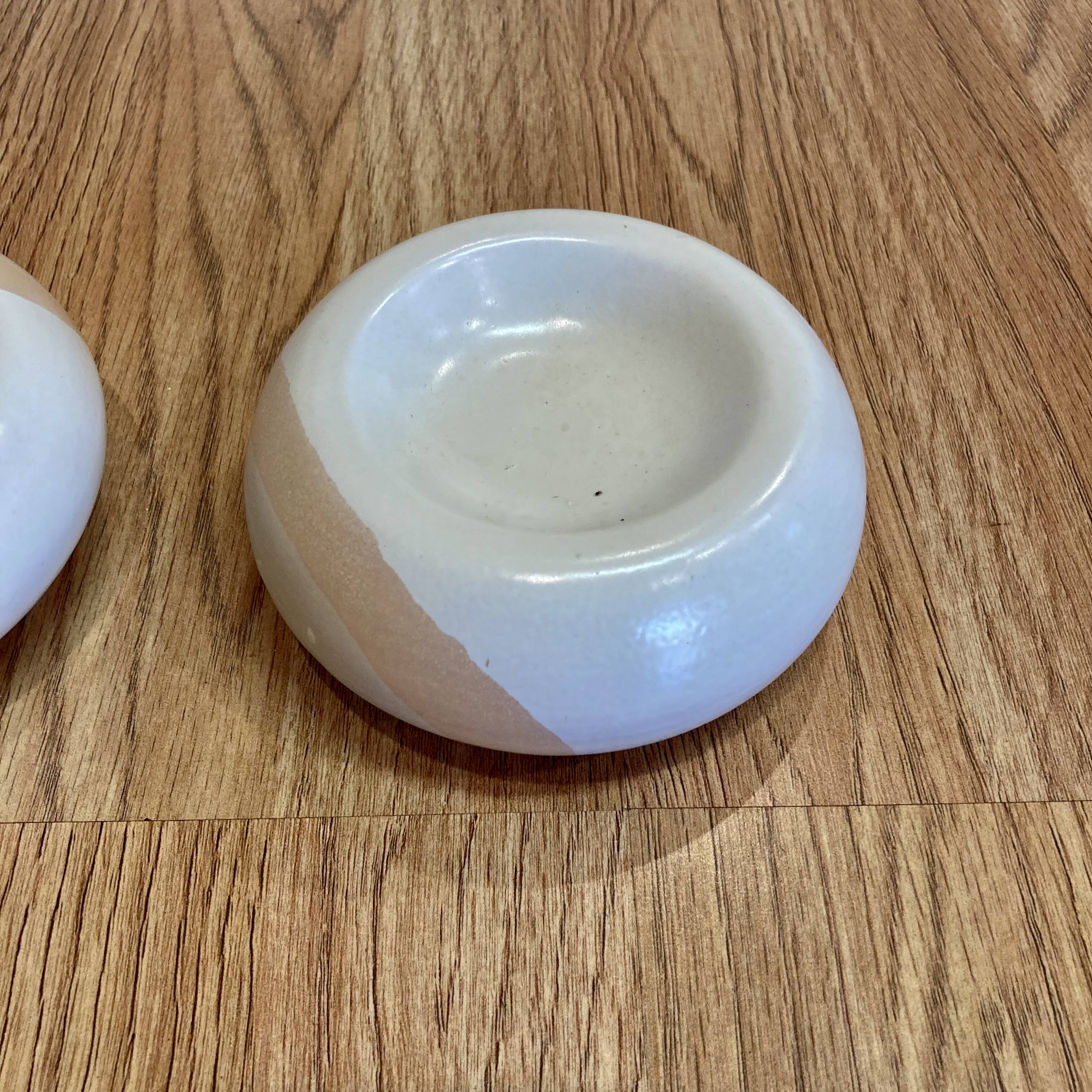 Handmade trio of candle holders.