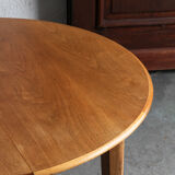 Extendable dining table, round to oval, 1970s