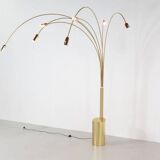 Hollywood Regency brass floor lamp