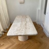 Travertine dining table
