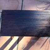 Step footrest solid wood vintage brutalist stool