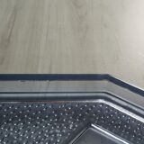 Art deco blue pressed glass tray