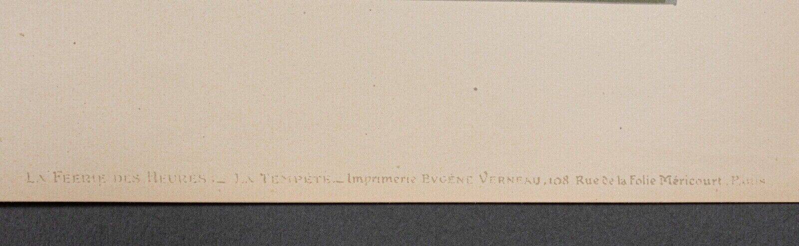 Lithograph by Henri Rivière La Tempête