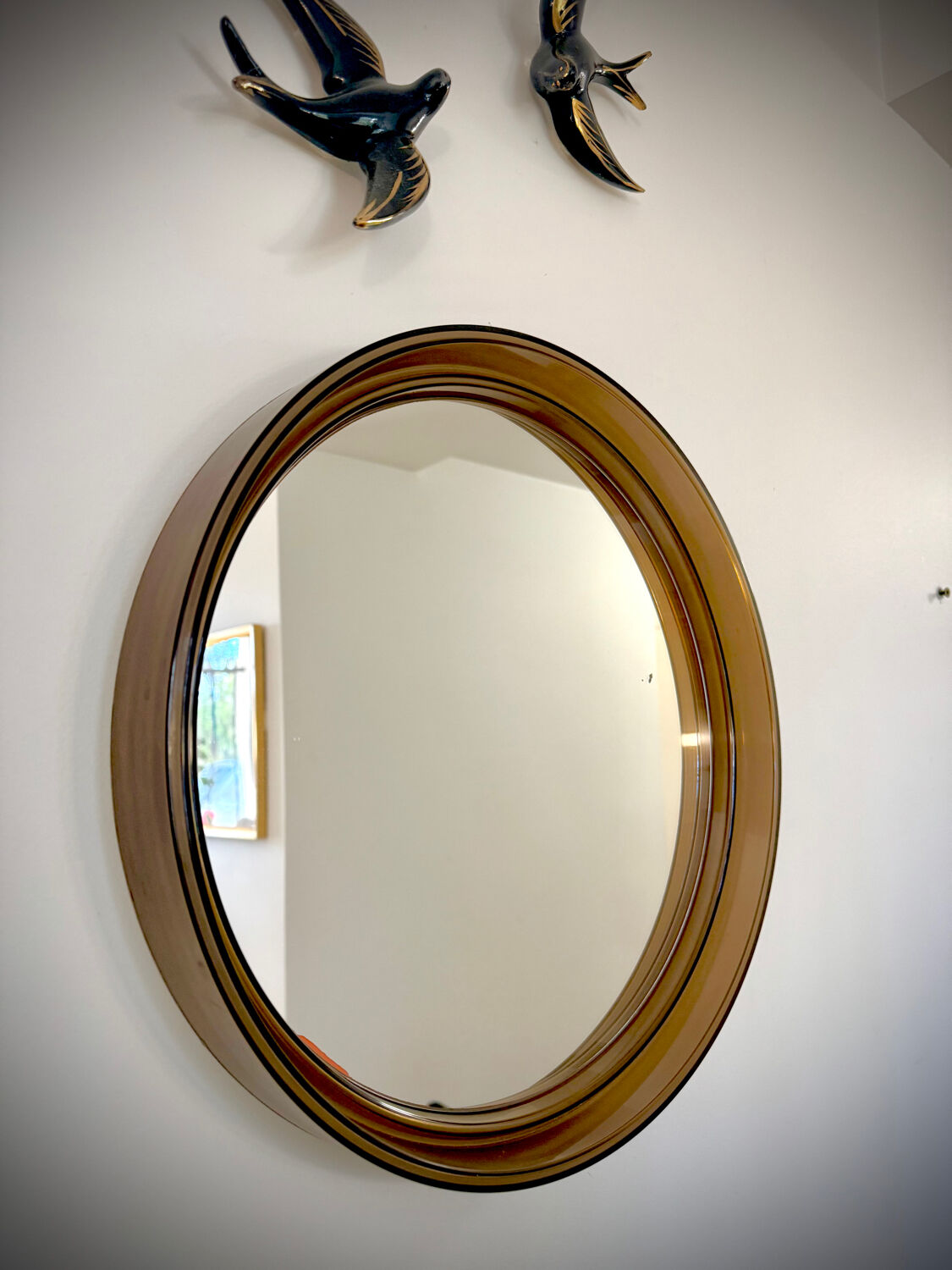 Miroir Gilac vintage années 70