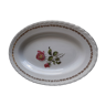 Plat ovale en faïence l'amandinoise 8996 motif roses roses  33 X 23 cm