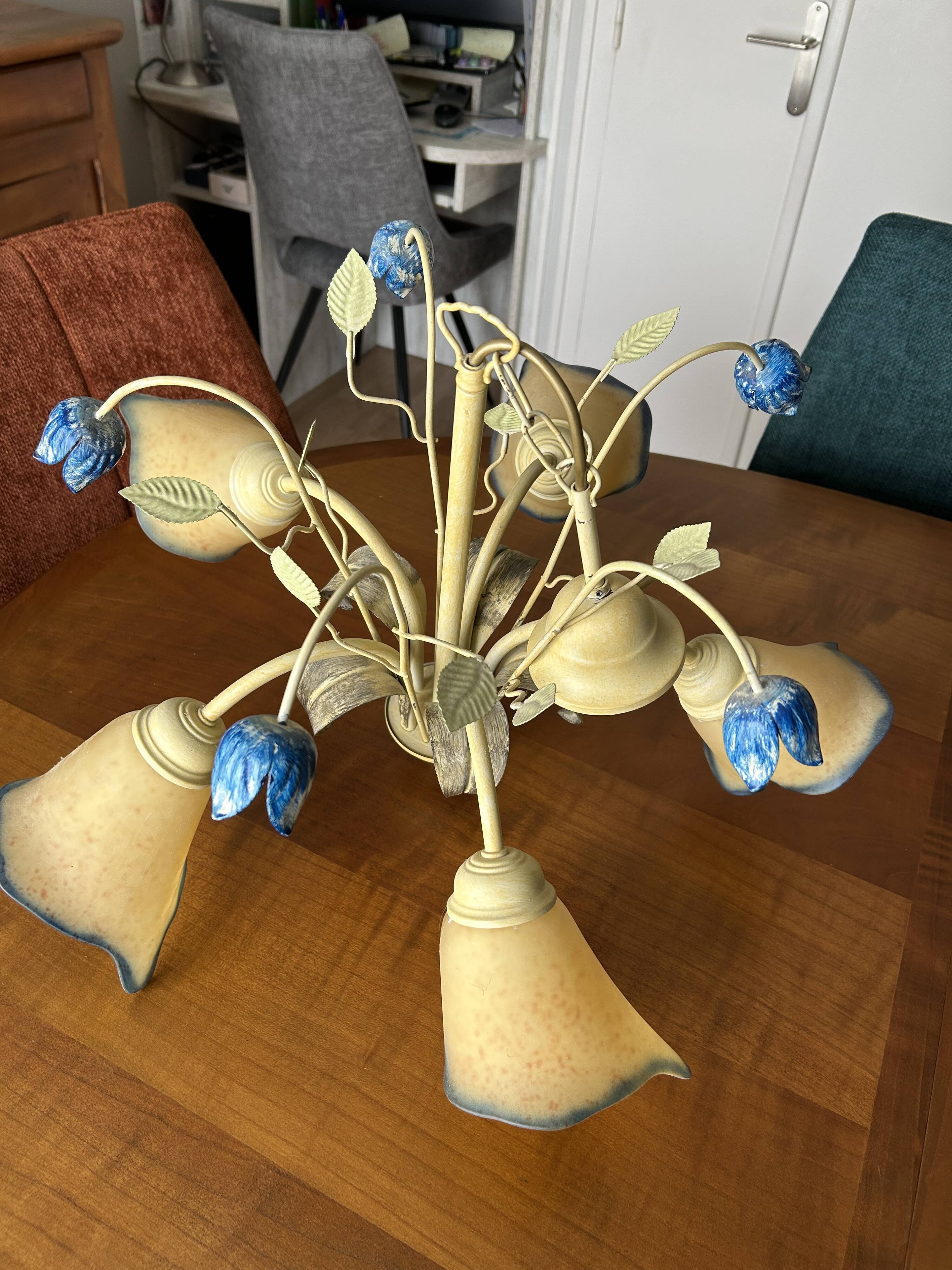 Lustres and 2 vintage lamps, Bulgarian brand, 90s/2000s.