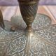 Antique brass candlestick La Ménagère Paris – floral decoration
