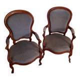 Pair of Voltaire armchairs in Napoleon III style