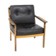Scandinavian leather armchair, Bröderna Andersson, Sweden, 1960.
