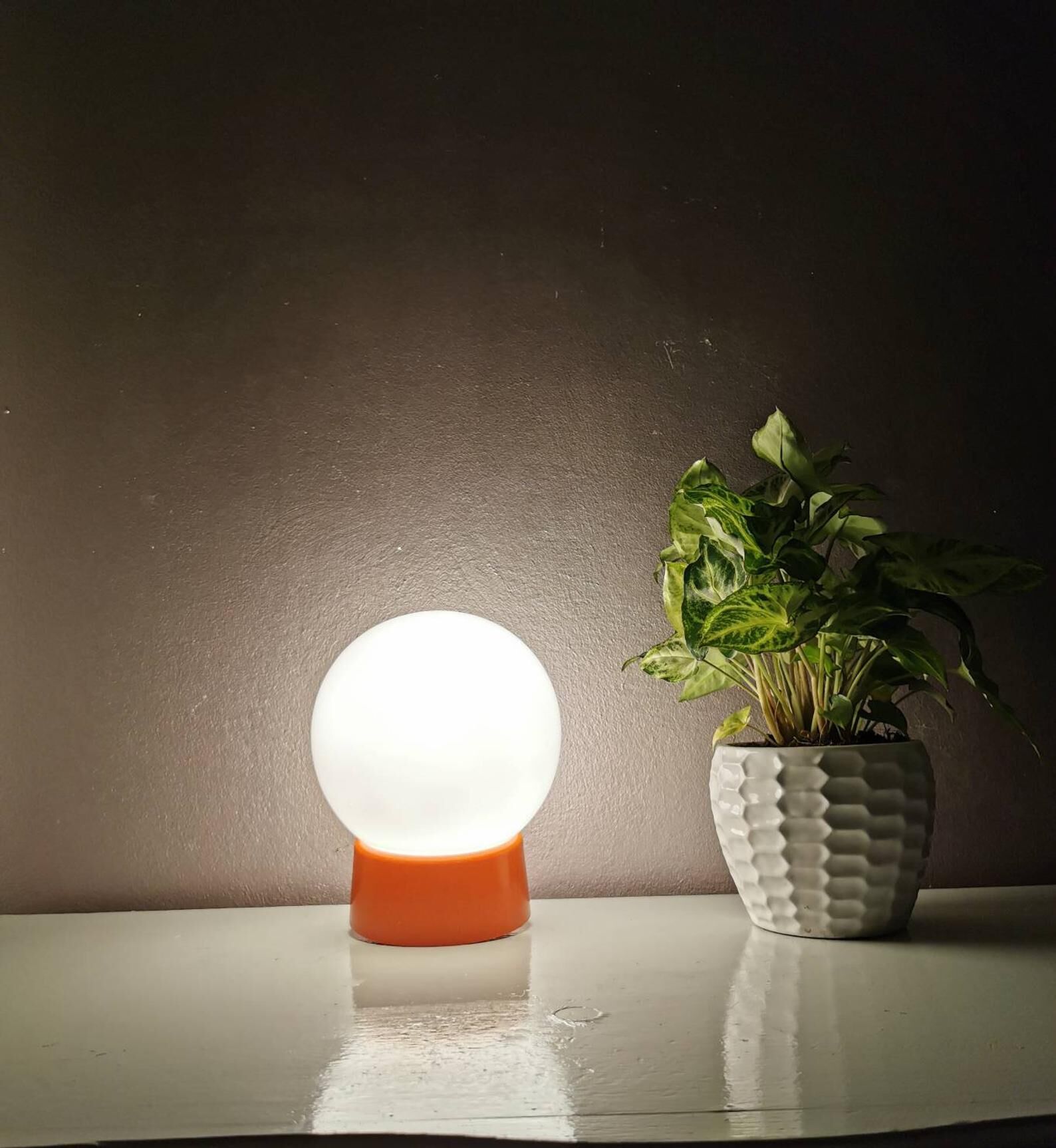 Vintage orange ceiling light 1970