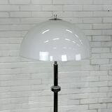 Lampadaire vintage avec abat-jour champignon blanc