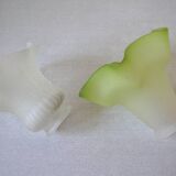 Set of 2 old tulip lampshades globe glass chandelier lamp