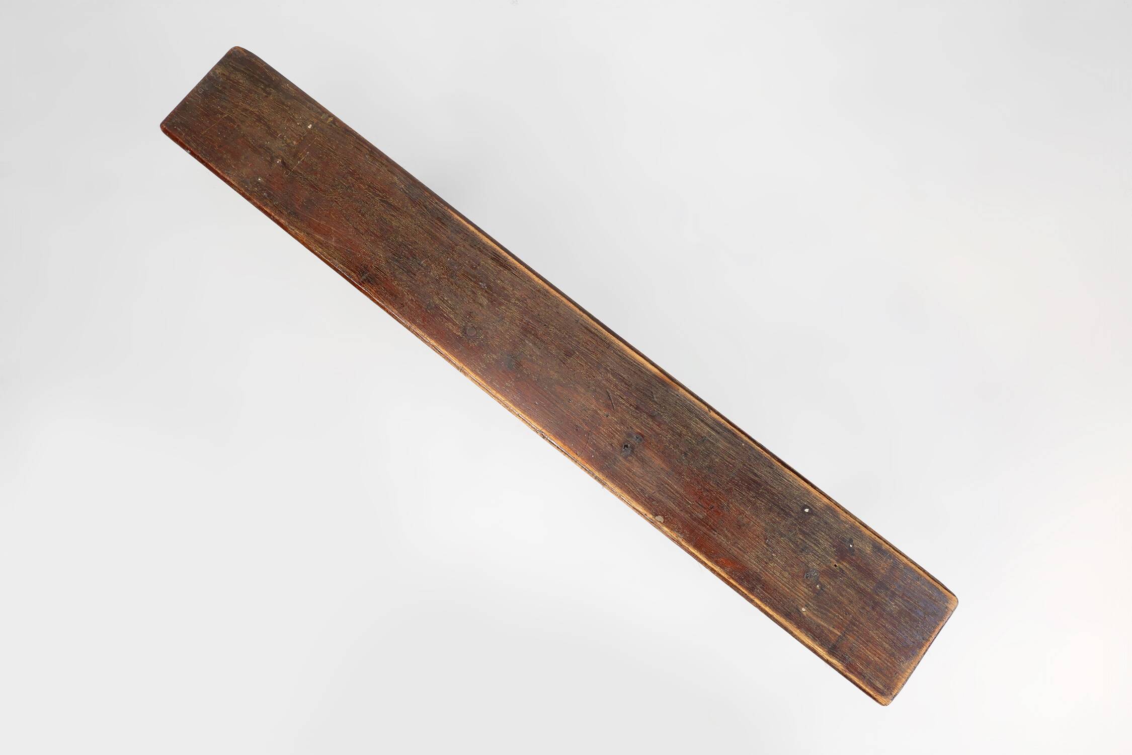 Banc rustique français en chêne brun, vers 1900
