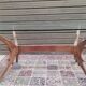 Table pied "branche" dessus verre