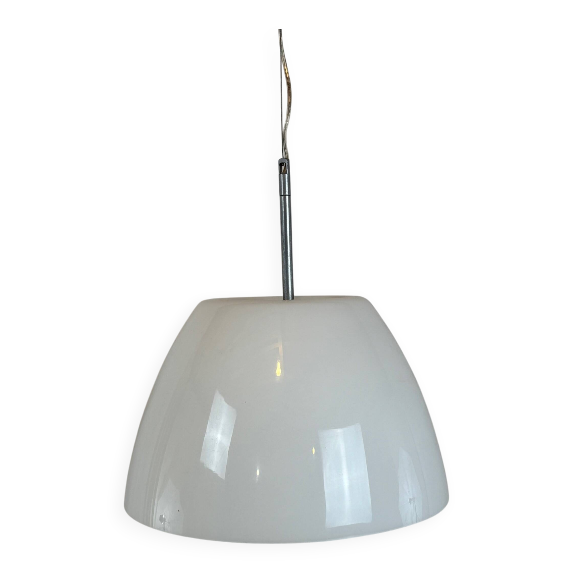 Swedish opaline pendant light from the 1980s