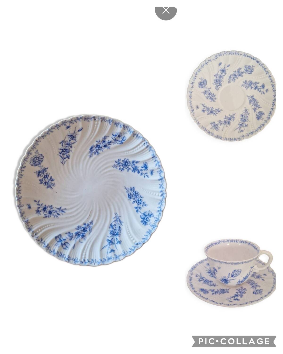 Sarreguemines porcelain cup and saucer