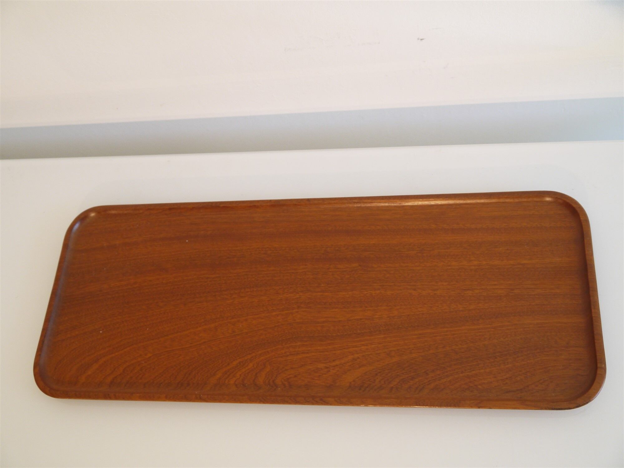 Scandinavian vintage 1960 mahogany tray