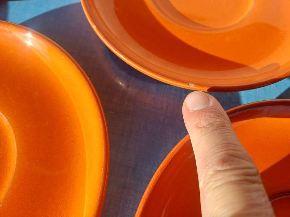 5 vintage dessert plates