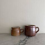 Stoneware pitcher x2
